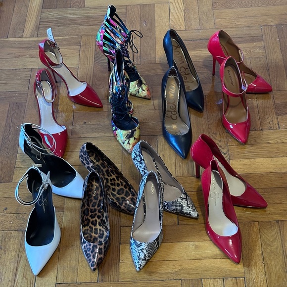 Bakers Yellow Patent D'orsay Wooden heel Size 11 - Picture 7 of 8